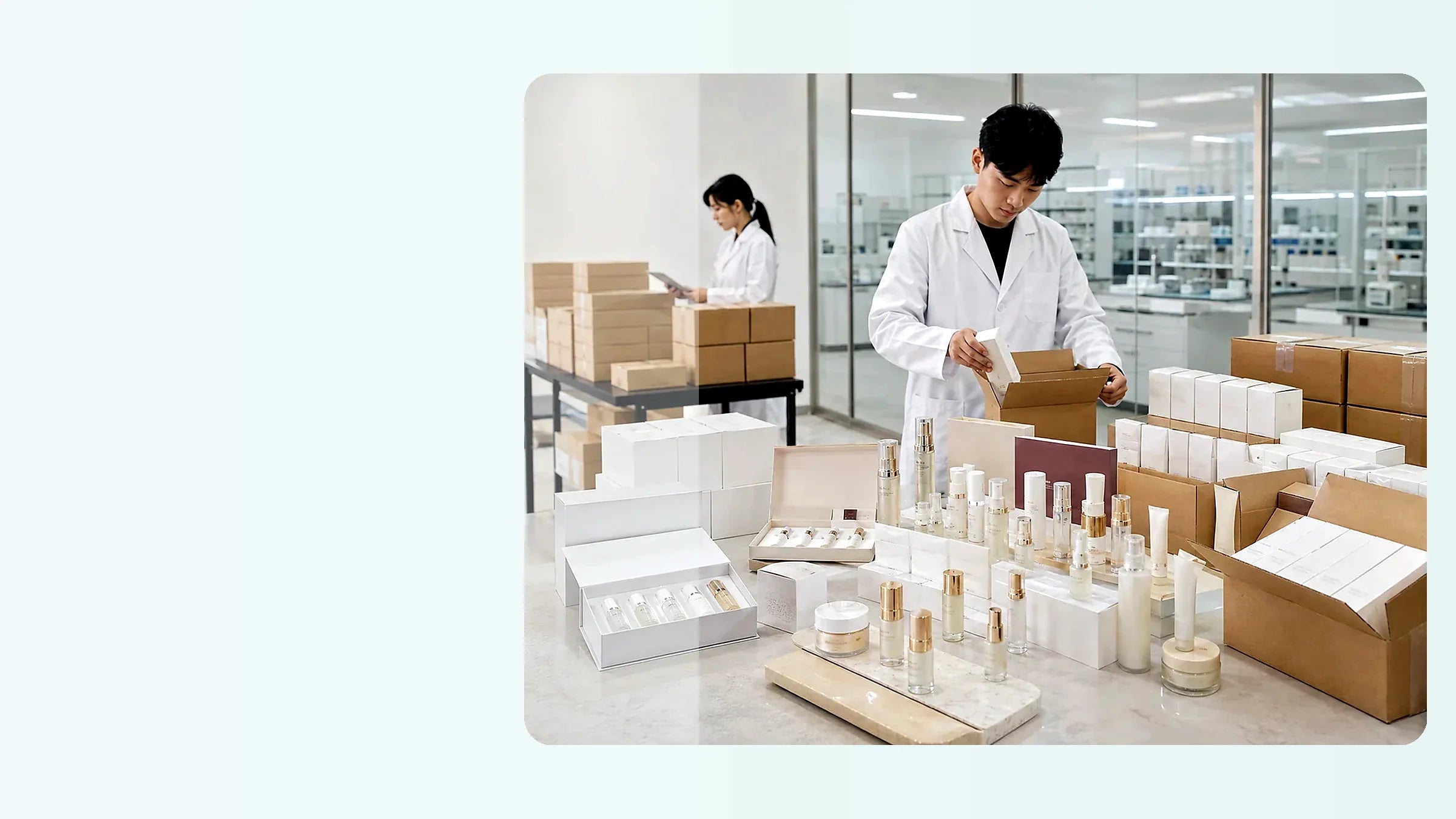 AFCARE skincare formula library and R&D sample development
