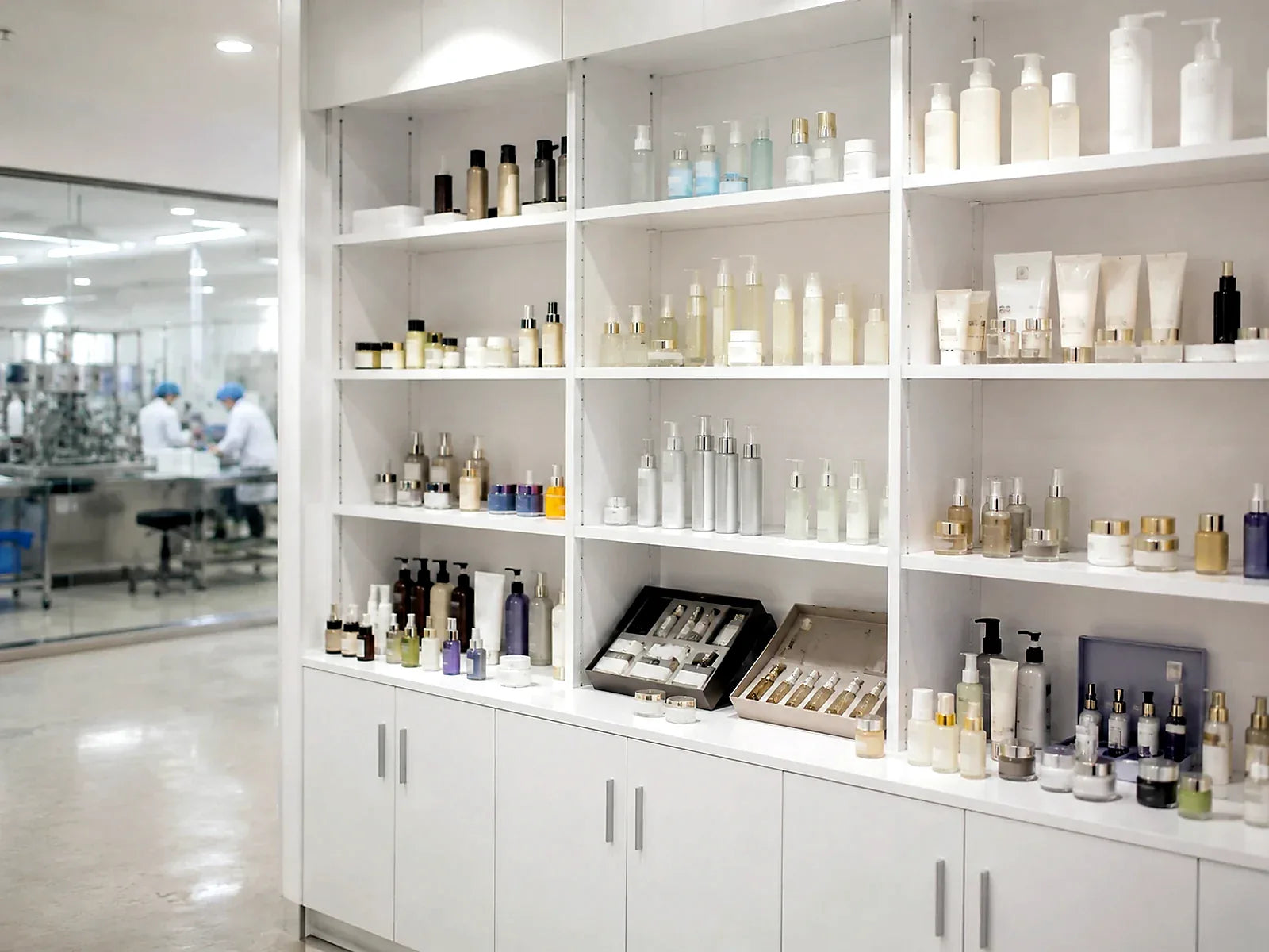 AFCARE skincare sample wall with mature formula directions