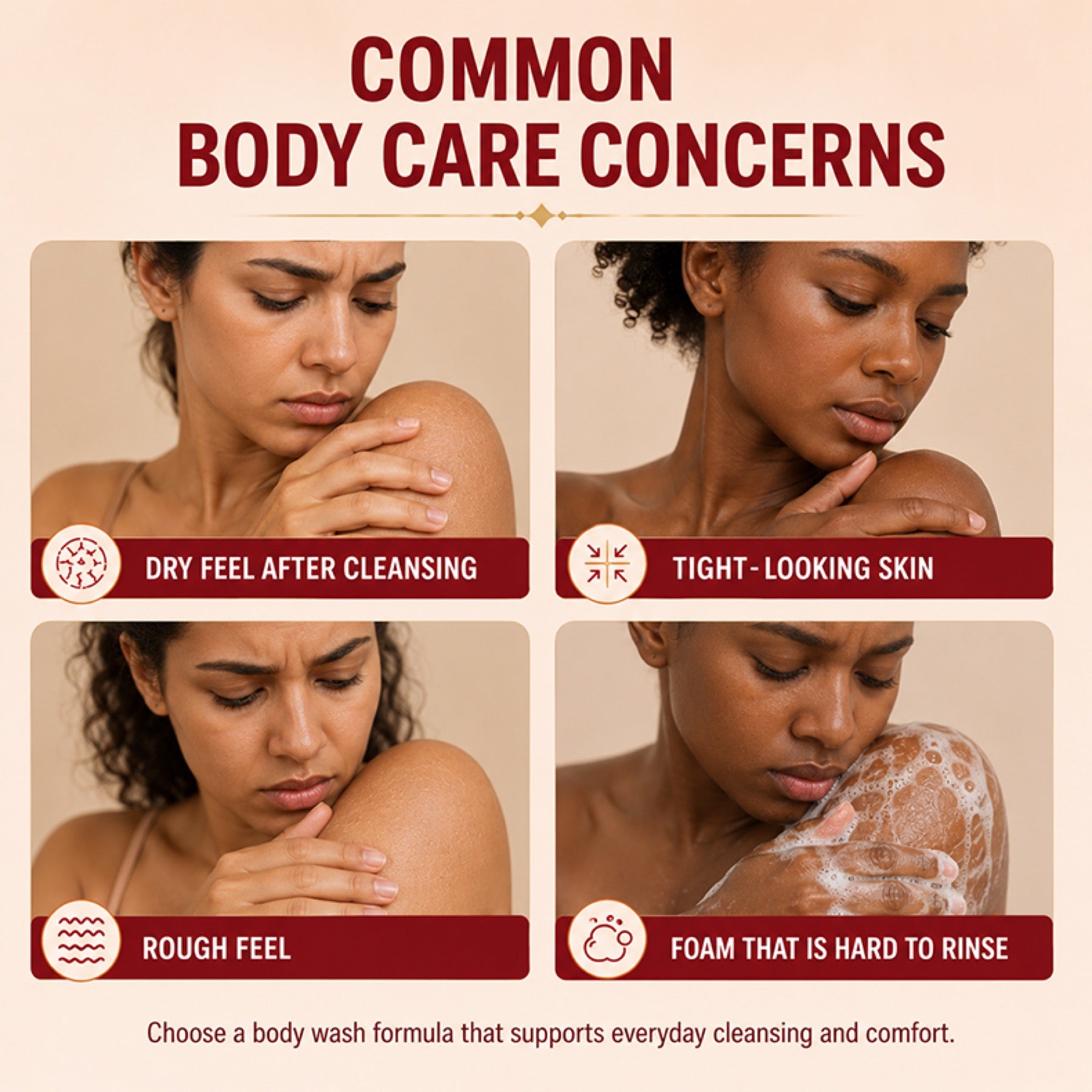 Fragrance body wash formula and product detail
