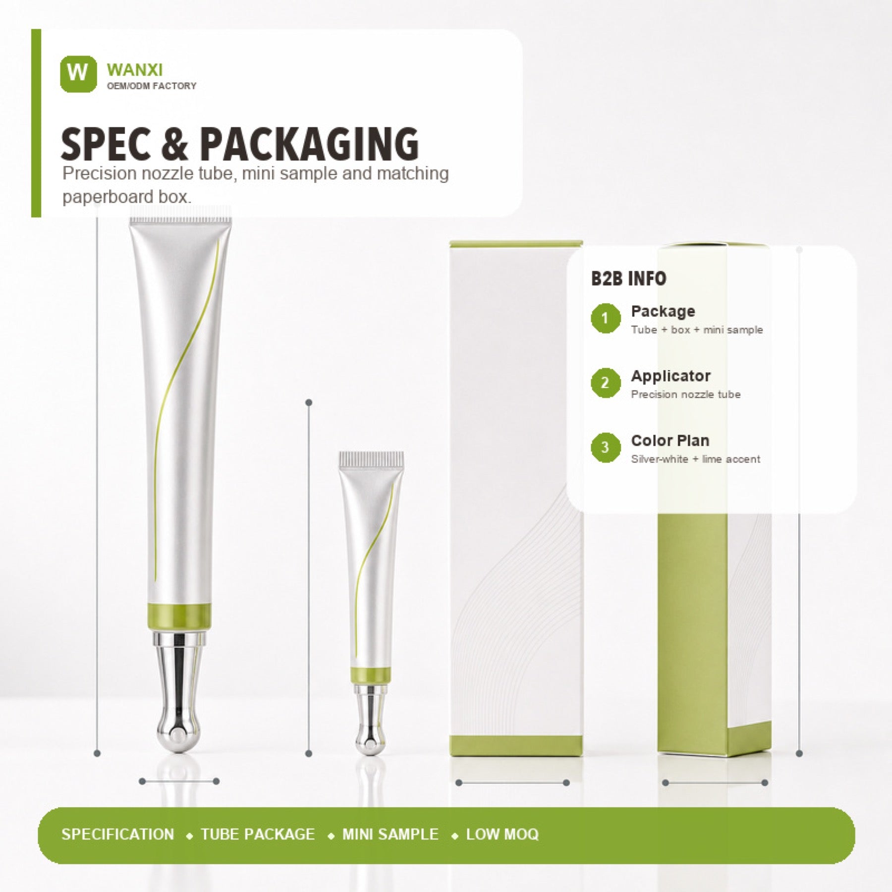 Retinal booster serum specification and packaging