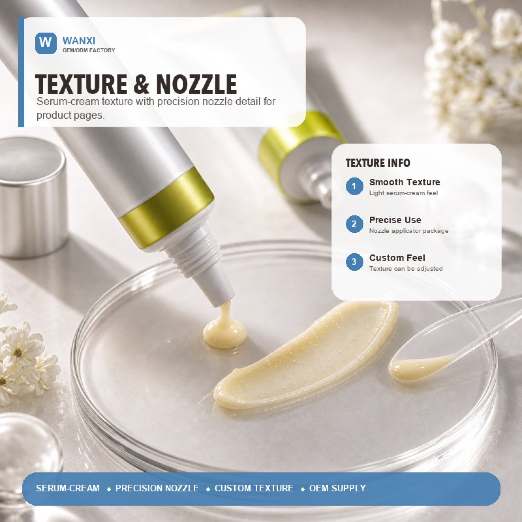 Retinal booster serum texture and usage